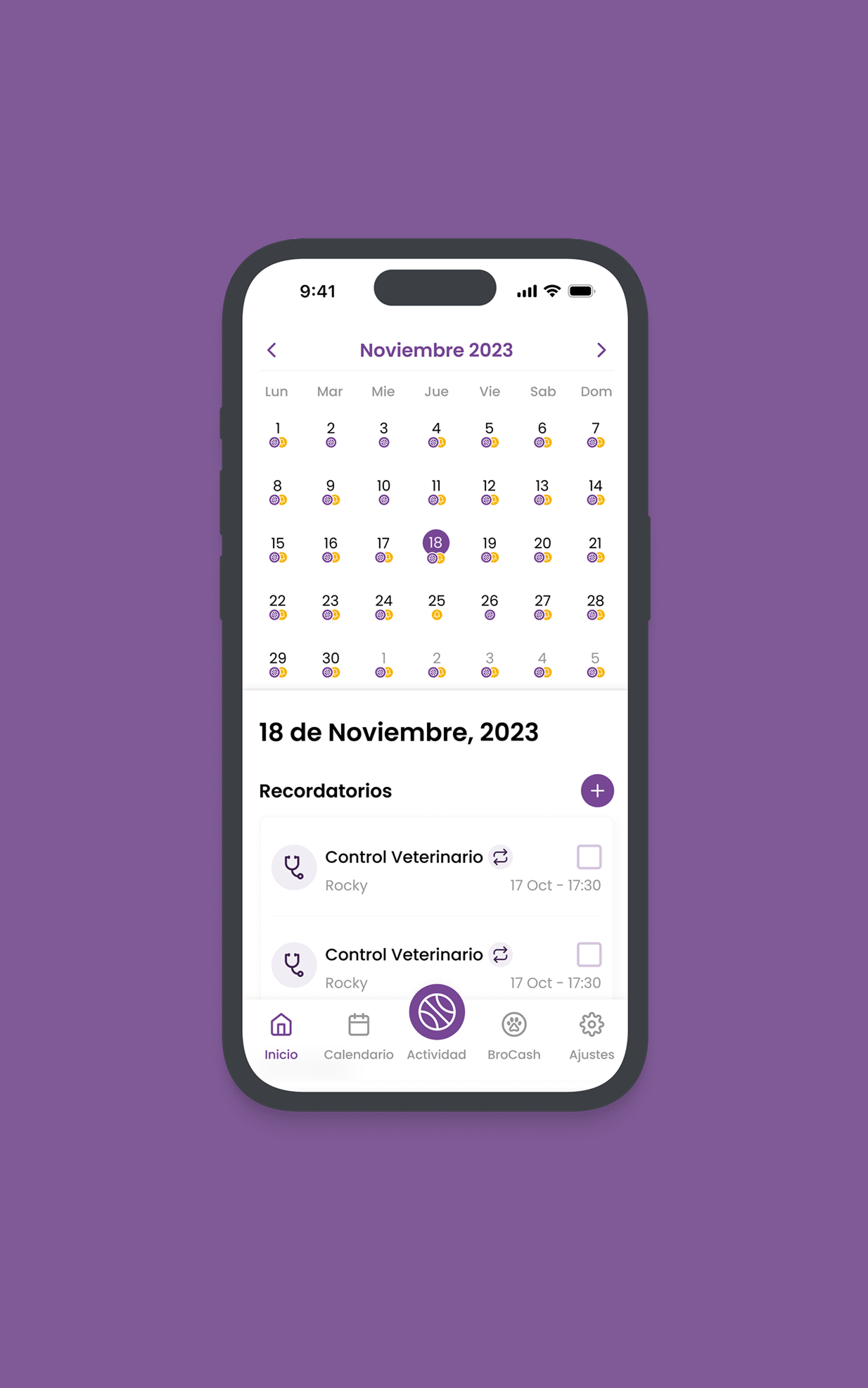 Calendario de Cuidados